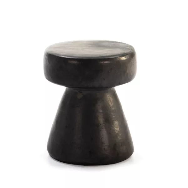 Tabouret bas 38x38x44 Grès Anthracite