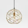 Hanging Lamp With Lampshade 32X30 Metal Golden to associate with Rattan Hanging Lamps For A Natural Style