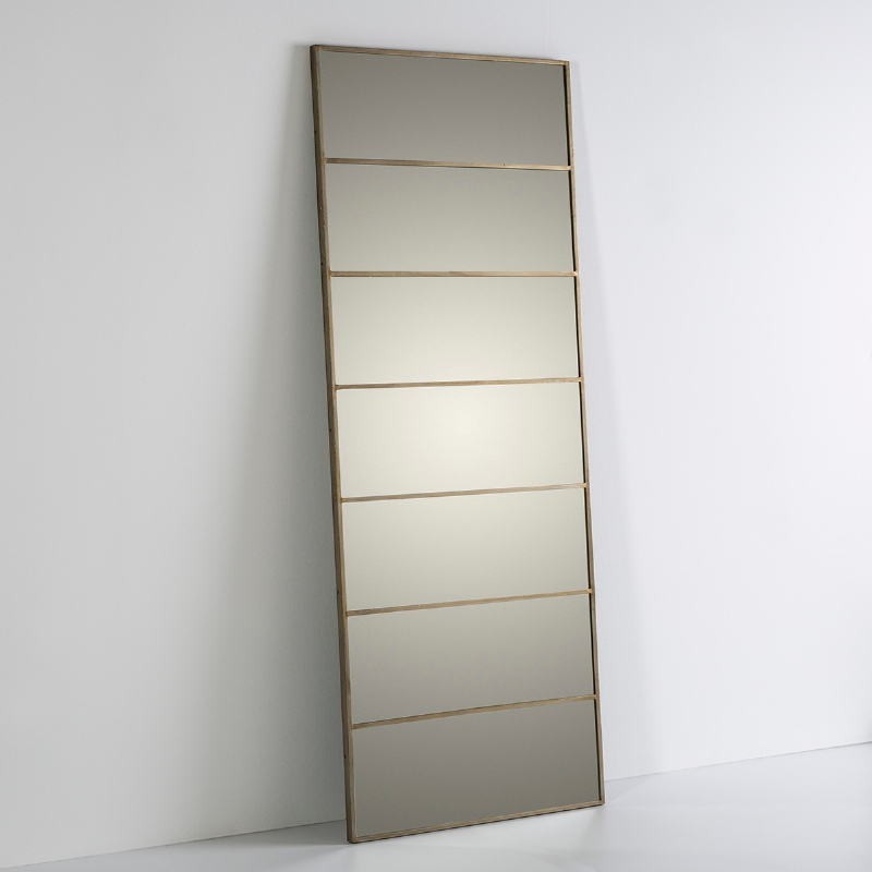 Miroir 76x3x195 Verre Métal Doré