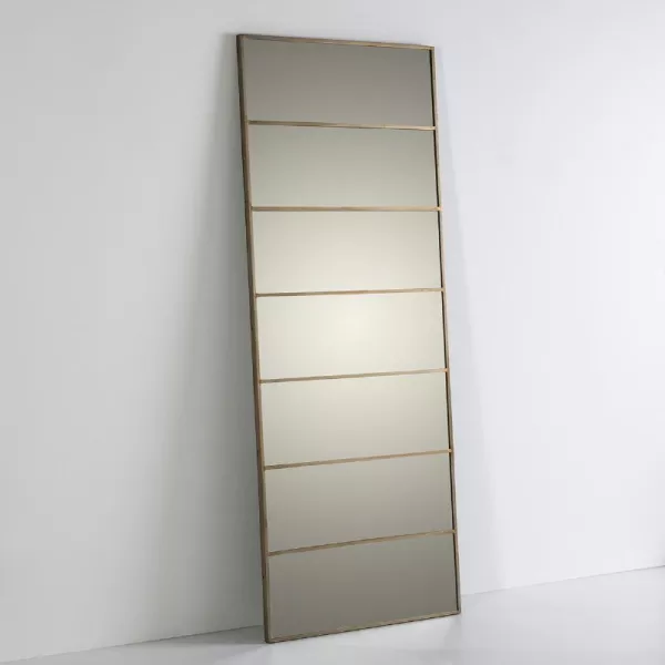 Miroir 76x3x195 Verre Métal Doré