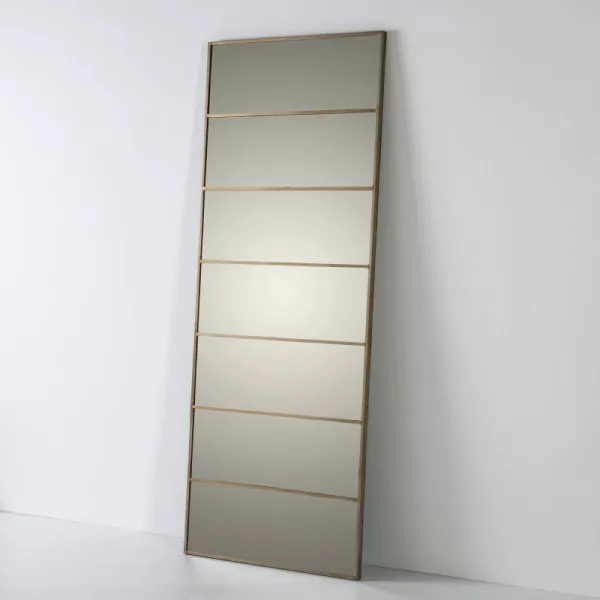 Miroir 76x3x195 Verre Métal Doré