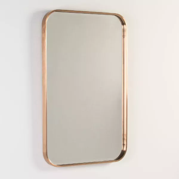 Miroir 65x4x100 Verre Métal Couleur Bronze