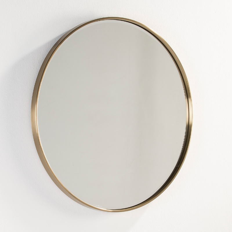 Miroir 90x4x90 Verre Métal Doré