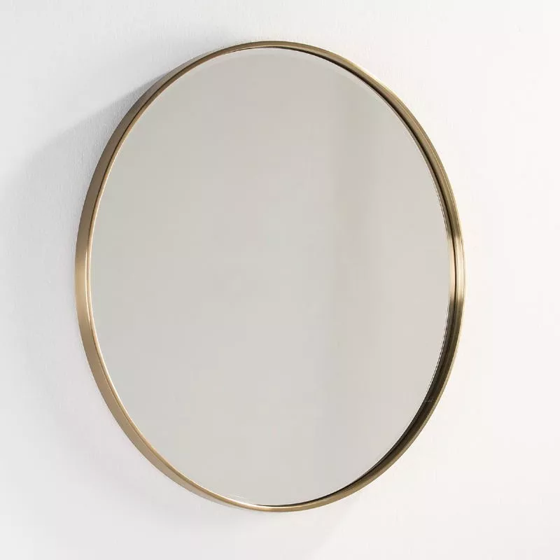 Miroir 90x4x90 Verre Métal Doré