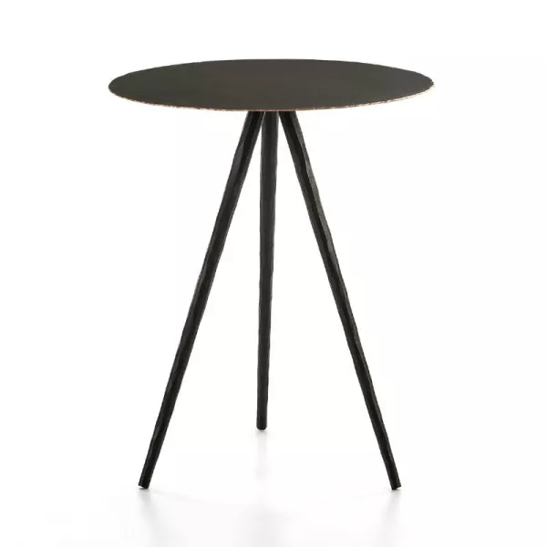 Side Table 46X46X57 Metal Black to associate with Coffee Tables With Armrests For More Comfort