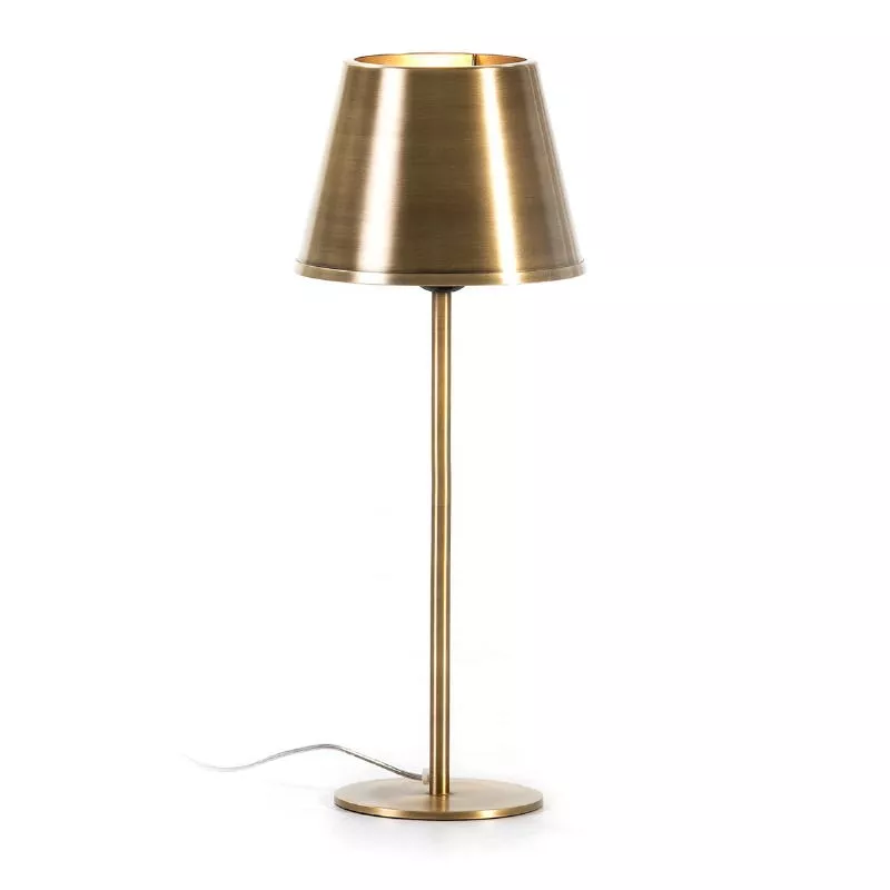 Lampe de Table 13x13x39 Métal Doré