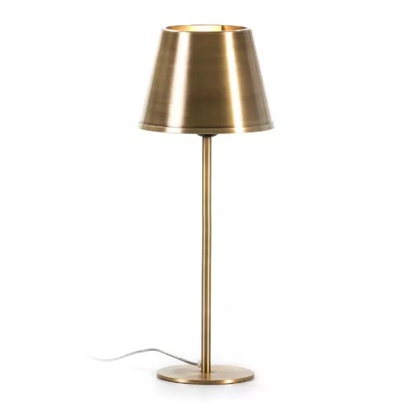 Lampe de Table 13x13x39 Métal Doré