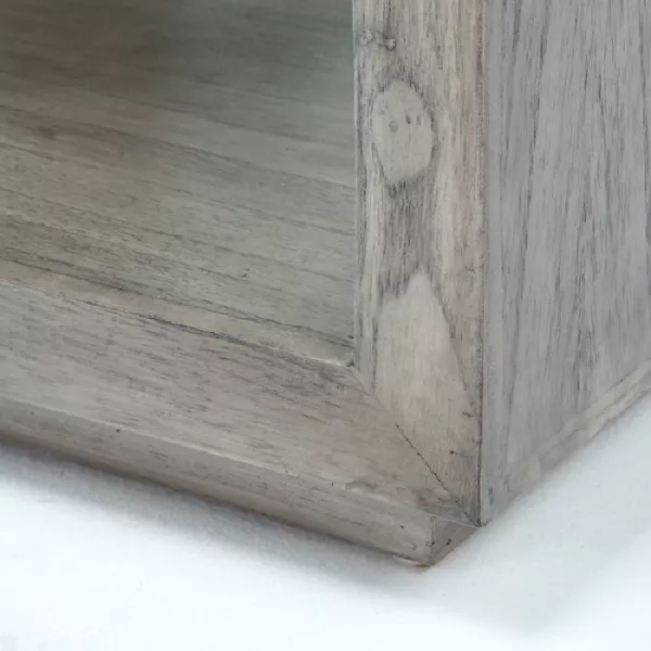 Table de chevet 50x40x55 Bois Gris blanchi