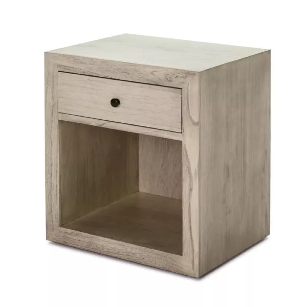 Table de chevet 50x40x55 Bois Gris blanchi Modèle 2