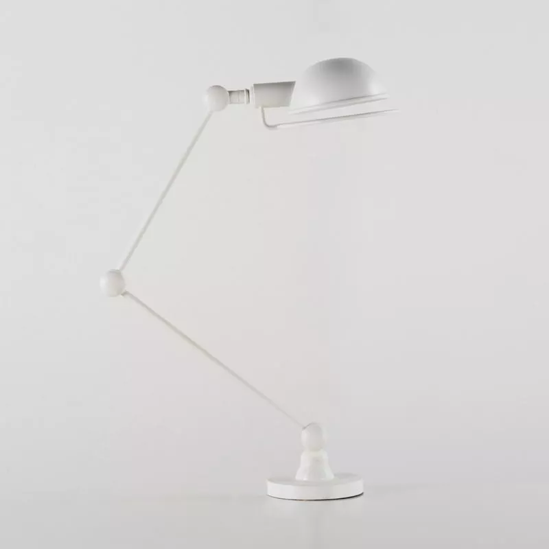 Lampe de Table avec abat-jour 50x13x50 Métal Blanc