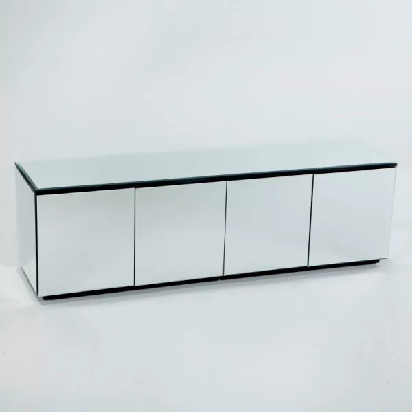 Buffet 4 Porte 180X50X57 Specchio associarsi a Credenza contenitore impilabile per risparmiare spazio