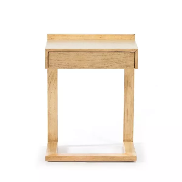 Table de chevet 50x35x66 Bois naturel blanchi