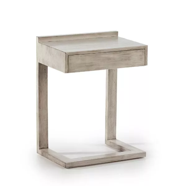 Table de chevet 50x35x66 Bois Gris blanchi