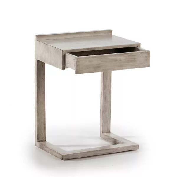 Table de chevet 50x35x66 Bois Gris blanchi