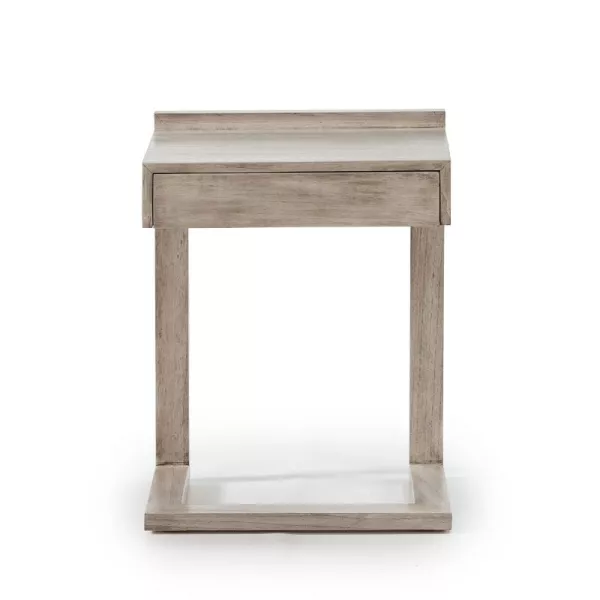 Table de chevet 50x35x66 Bois Gris blanchi