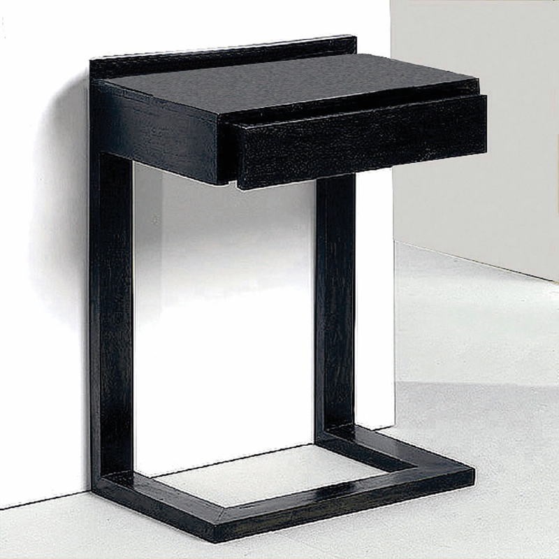 Table de chevet 50x35x66 Bois Noir