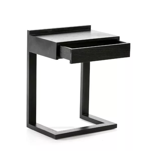 Table de chevet 50x35x66 Bois Noir