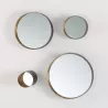 Set 4 Miroirs 30x8 25x8 15x8 10x15 Métal Noir Or