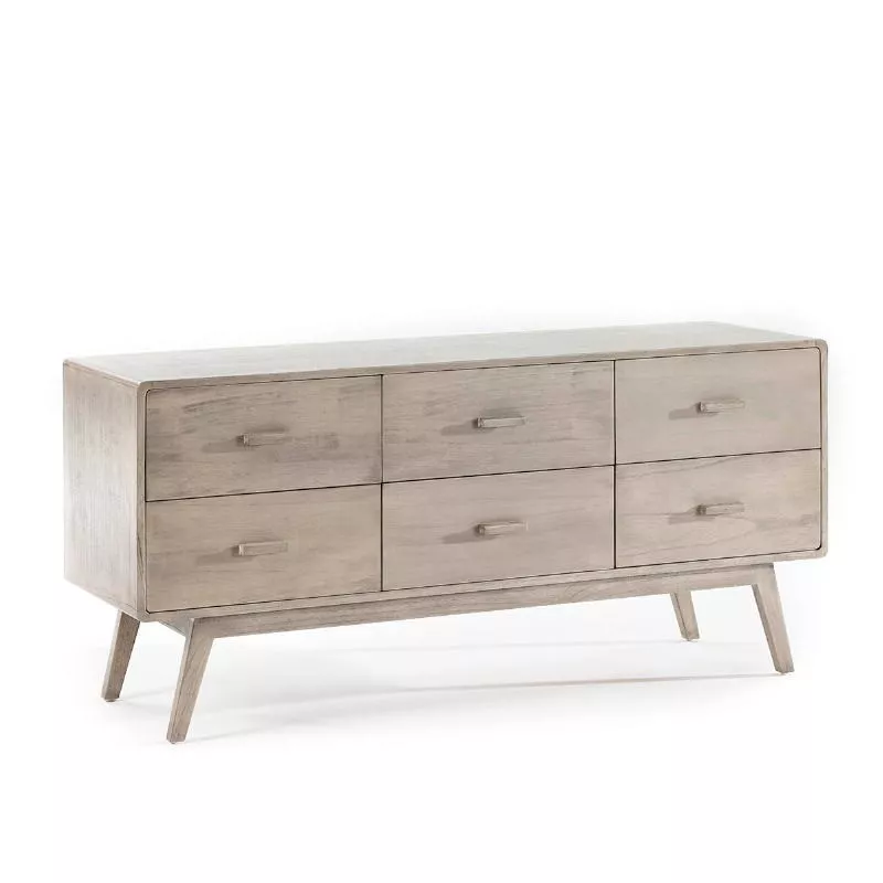 Buffet 160x50x75 Bois Gris blanchi