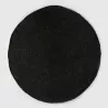 Tapis rond 200x1x200 Jute Noir