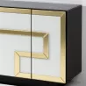 Buffet 4 portes 140x45x80 Verre Multicolore