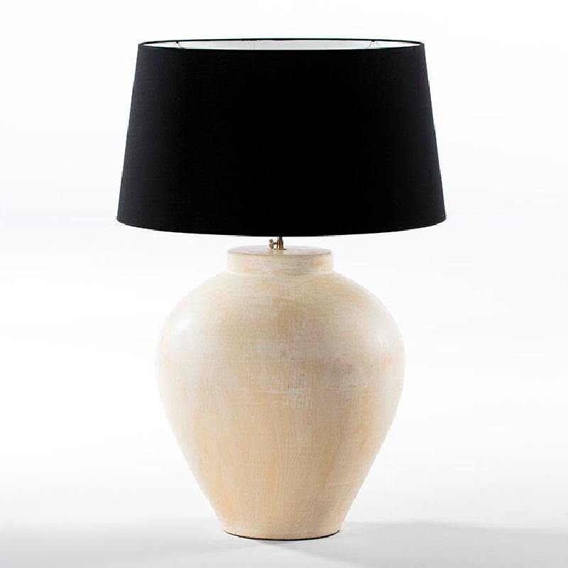 Lampe de Table sans abat-jour 45x45x55 aprox. Terre cuite Crème