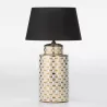 Table Lamp Without Lampshade 23X23X51 Ceramic White Golden Model 2