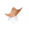 Têtière amovible pour fauteuil en cuir italien BUTTERFLY (naturel)