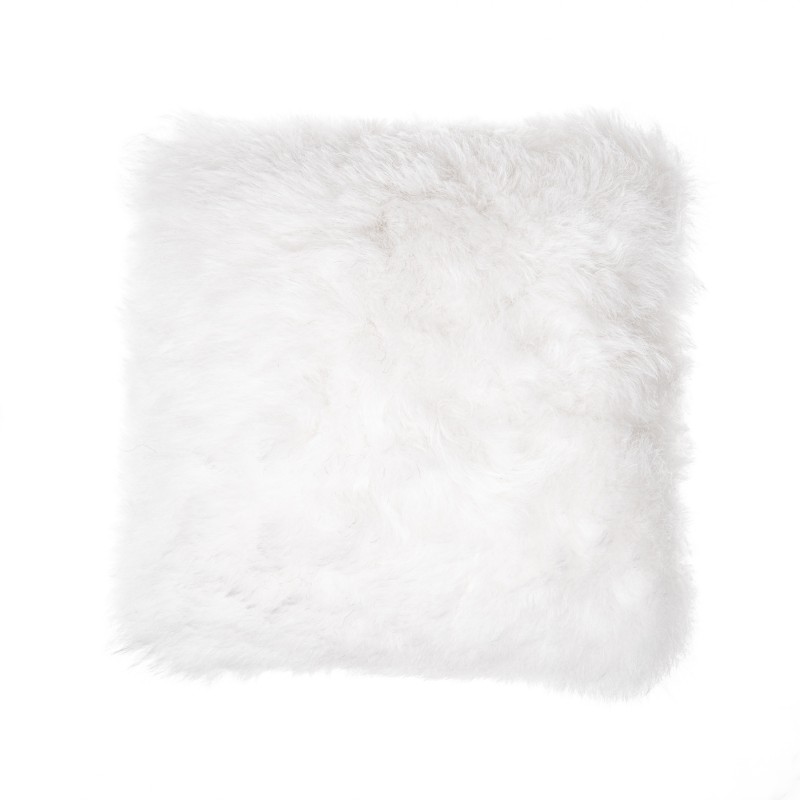 Coussin en peau de mouton, poils courts ICELAND (blanc)