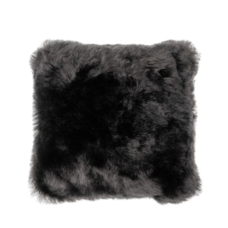 Coussin en peau de mouton, poils courts ICELAND (noir)