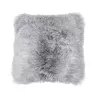 Coussin en peau de mouton, poils courts ICELAND (blanc, gris)