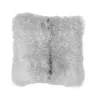 Coussin en peau de mouton, poils courts ICELAND (blanc, gris)