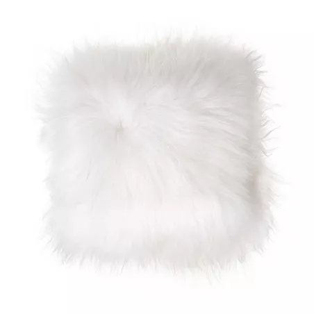 Coussin en peau de mouton, poils longs ICELAND (blanc)