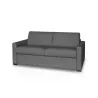 Canapé convertible 3 places cuir Matelas 140 cm NOELISE Gris