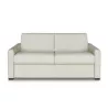 Canapé convertible 3 places cuir Matelas 140 cm NOELISE Beige