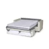 Canapé convertible 3 places cuir Matelas 140 cm NOELISE Beige