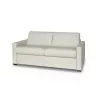 Canapé convertible 3 places cuir Matelas 140 cm NOELISE Beige