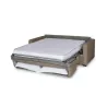 Canapé convertible 3 places tissu Matelas 140 cm NOELISE Beige