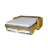 Canapé convertible 3 places tissu Matelas 140 cm NOELISE Jaune