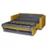 Canapé convertible 3 places tissu Matelas 140 cm NOELISE Jaune