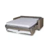 Canapé convertible 3 places tissu Matelas 160 cm NOELISE Beige