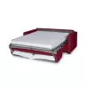 Canapé convertible 3 places tissu Matelas 160 cm NOELISE Bordeaux