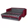 Canapé convertible 3 places tissu Matelas 160 cm NOELISE Bordeaux