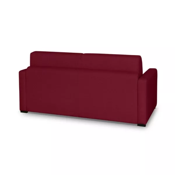 Canapé convertible 3 places tissu Matelas 160 cm NOELISE Bordeaux