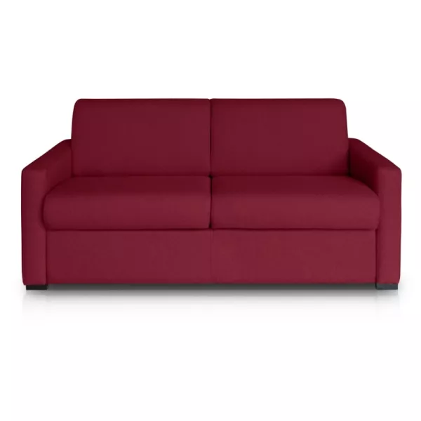 Canapé convertible 3 places tissu Matelas 160 cm NOELISE Bordeaux