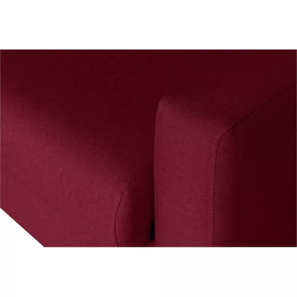 Canapé convertible 3 places tissu Matelas 160 cm NOELISE Bordeaux