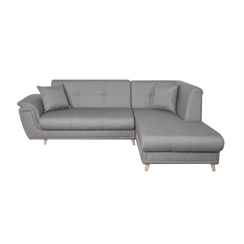 Ecksofa cabrio 5 Plätze Stoff Füße Holz Winkel Recht VIERZIG Grau mit assoziieren Moderne Sofas und Cabrio-Sofas für ein stilvol