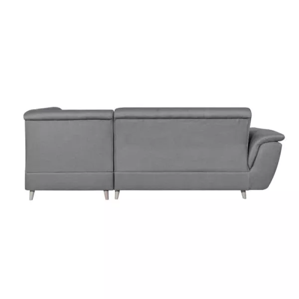 Corner sofa convertible 5 places fabric feet wood Angle Right FORTY Grey to associate with Stackable Sofas and Convertible Sofas