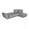 Corner sofa convertible 5 places fabric feet wood Angle Right FORTY Grey to associate with Sofas And Convertible Sofas With Armr