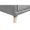 Canapé d'angle convertible 5 places tissu pieds bois Angle Gauche FORTY Gris